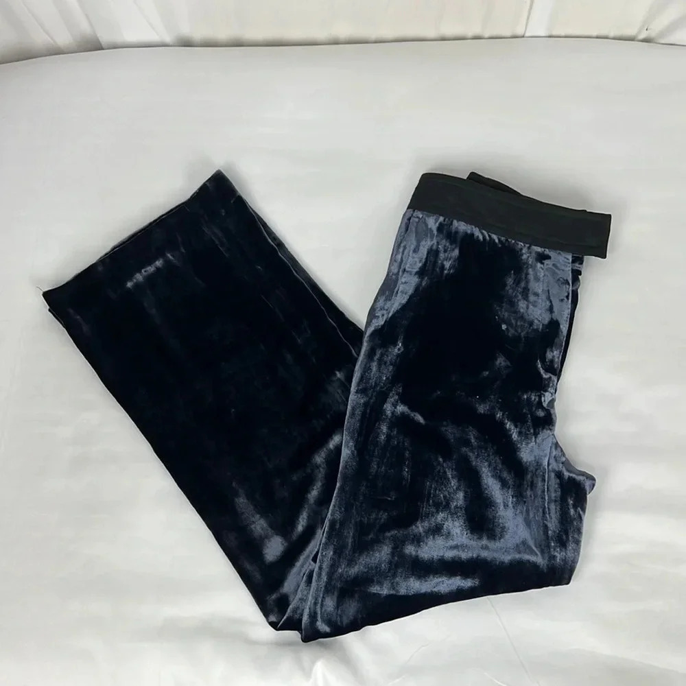 Tara Jarmon 36 Velvet‎ Front Pocket Silk Rayon Blend Shimmery Pant